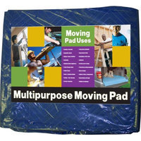 Value Brand 4LGK9 Quilted Moving Pad, L72xW80In, Blue