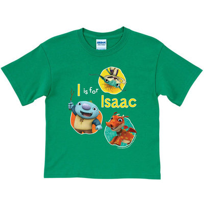Personalized Wallykazam Silly Circles Toddler Boys' Green T-Shirt