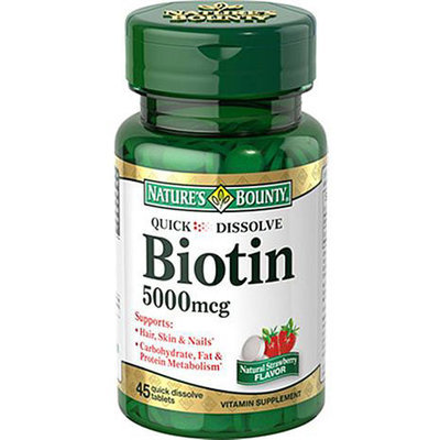 Nature's Bounty Quick Dissolve Biotin 5000 mcg-45 Tablets
