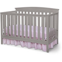 Delta Children Gateway 4-in-1 Fixed Side Crib, Gray