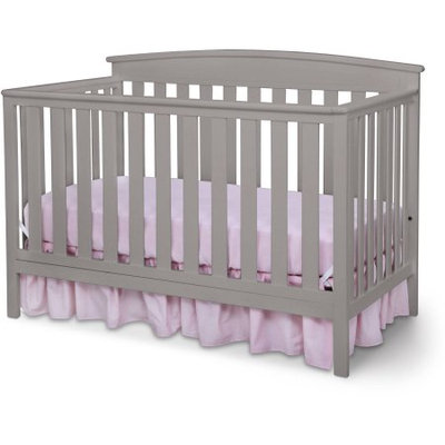 Delta Children Gateway 4-in-1 Fixed Side Crib, Gray