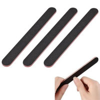 Zodaca 3-pack Black Cushioned Beauty Salon Spa Sanding Nail Files Buffer Buffing (3-Pack Bundle)