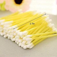 Cuteya 400 Pcs Heart Shaped Box Cotton Swabs with Plastic Handle,Portable Soft and Clean Cotton Swabs for Home UCuteya or Beauty (Randomly Color).