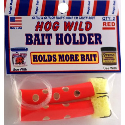 Magic Bait Co. Inc. Hog Wild Tube Worm Bait Holder, Red