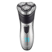 RUNWE Rechargable Electric Shaver with Anti-clip Cut Blade System,Men's Razor Beard Trimmer,Waterproof Shaving Machine Wet and Dry Use Rotary Cordless Mens Groom Kit Sideburn Trimmer