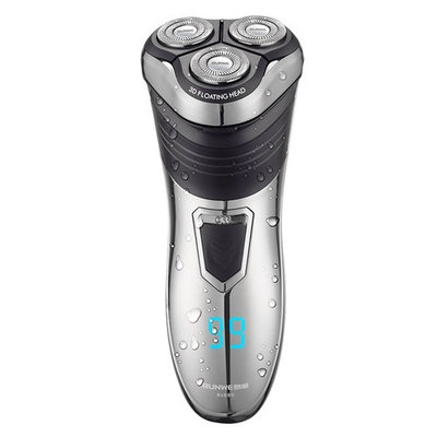 RUNWE Rechargable Electric Shaver with Anti-clip Cut Blade System,Men's Razor Beard Trimmer,Waterproof Shaving Machine Wet and Dry Use Rotary Cordless Mens Groom Kit Sideburn Trimmer