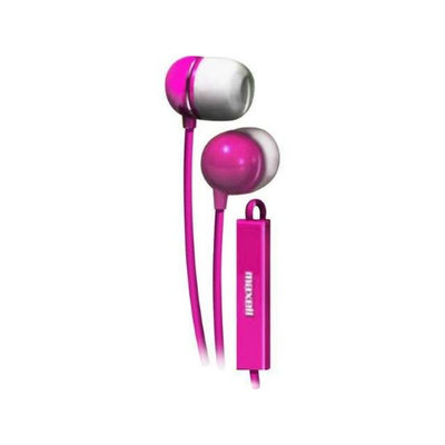 Maxell 190304 In-Ear Buds with Built-in Microphone Pink