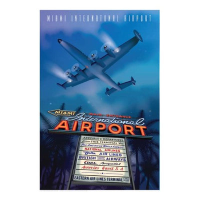 Jetage Aviation Art JA031 14 x 20 in. Mia International Airport Poster