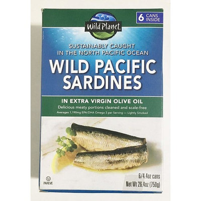 Wild Planet Wild Pacific Sardines in Extra Virgin Olive Oil 4.375oz (Pack of 24)
