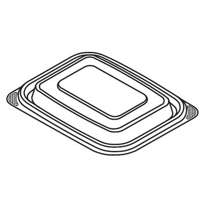 Genpak® Smartset®Pro Polypropylene Rectangle Container Lid Fits FPR024-3L, FPR024-CL, FPR032-3L and FPR032-CL Containers, Clear | 300/Case | PJP Marketplace