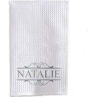 Personalized Name Waffle Weave Towel, Available in 3 Font Colors