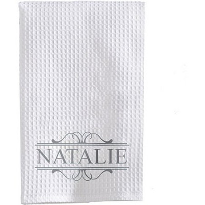 Personalized Name Waffle Weave Towel, Available in 3 Font Colors