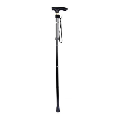 DuraCare Premium Adjustable Folding Cane Walking Stick - Black