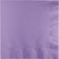 CPC B1313L Lavender Disposable 2-Ply 1 by 4 Fold Lunch Party Napkins, Case of 600 - 12 Case of 50