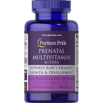 Puritan's Pride Prenatal Multivitamin with DHA-60 Softgels