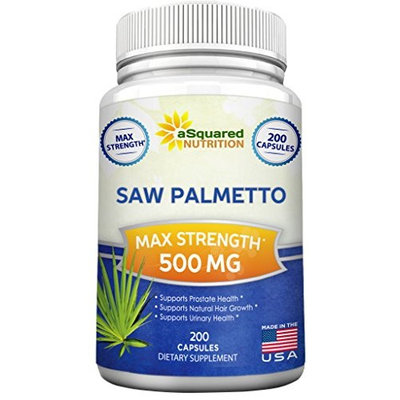 Saw Palmetto Supplement For Prostate Health (200 Capsules) - 500mg Max Strength Extract & Berry Powder Complex to Reduce Frequent Urination, DHT Blocker, Natural Herbal Pills to Fight Hair Loss