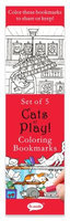 Cats at Play Coloring Bookmarks - Set of 5