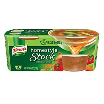 Knorr Homestyle Stock Vegetable Concentrated Broth, Vegetable 4.66 oz, 4 ct - Pack of 2