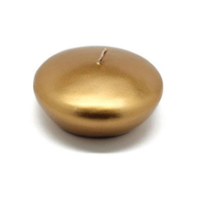 Zest Candle CFZ-100 3 in. Metallic Bronze Gold Floating Candles -12pc-Box