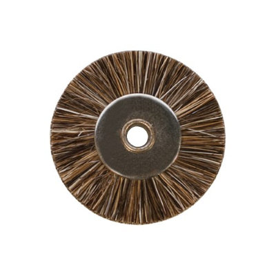 Eurotool Unmounted Miniature Wheel Brushes, Medium Bristles, 1 Inch, 12 Pack