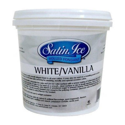 August Thomsen Corp. Satin Ice White Rolled Fondant Icing -2 Pounds