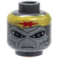 Gray Alien Head with Yellow Headband & Red Star Loose Head Star Wars