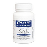 Pure Encapsulations - O.N.E. Multivitamin - Once Daily Nutrient Essentials with Metafolin L-5-MTHF and Sustained Release CoQ10 - Hypoallergenic Dietary Supplement - 60 Capsules