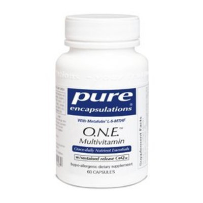 Pure Encapsulations - O.N.E. Multivitamin - Once Daily Nutrient Essentials with Metafolin L-5-MTHF and Sustained Release CoQ10 - Hypoallergenic Dietary Supplement - 60 Capsules
