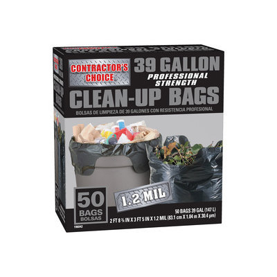 Contractor's Choice 50-Count 39-Gallon Outdoor Trash Bags LW39WC050B