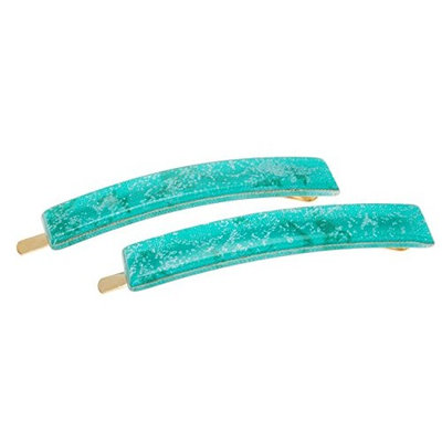 France Luxe Mod Bobby Pin Pair - Cocktail Turquoise