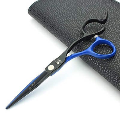 5.5 inch black blue professional hairdressing scissors Japan 440C senior hair scissors