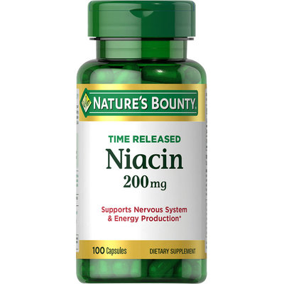 Nature's Bounty Nature's Bounty Time Released Niacin 200 mg-100 Capsules