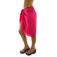 Luxury Divas Sheer Knee Length Cover Up Sarong Wrap for Women