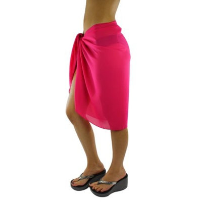 Luxury Divas Sheer Knee Length Cover Up Sarong Wrap for Women