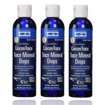 Trace Minerals Research - Concentrace Trace Mineral Drops, 8 fl oz liquid (Pack of 3)