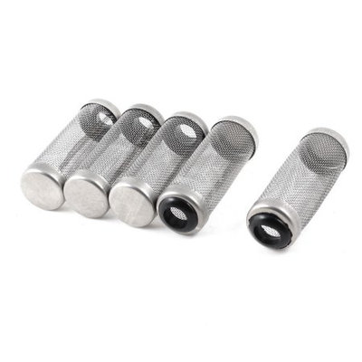 Aquarium Plastic Connect Shrimp Fry Filter Mesh Filter Guard Cap x 5