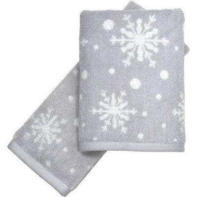 CHF Industries Peri Home Snowflakes 2-piece Fingertip Towel Set