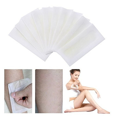 Depilatory Paper, 10pcs Depilatory Wax Strip Hair Removing Wax Nonwoven Paper Body Hair Remover