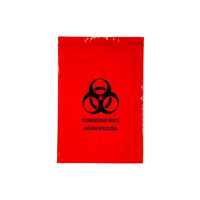 Medegen Medical MAI 4923 9 x 12.5 in. Lab Specimen Transport Bag Red & Black - - 100 per Box & 10 Box per Case
