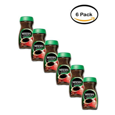 PACK OF 6 - NESCAFE CLASICO Decaf Instant Coffee 7 oz. Jar