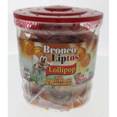 Broncolin Bronco Liptos Medicated Lollipops 17.7oz - Lollipops medicinales (Pack of 24)