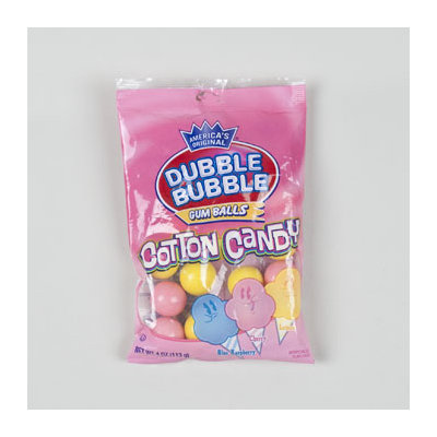 Dollaritemdirect BUBBLE GUM DUBBLE BUBBLE 4 OZ COTTON CANDY PEG BAG 3 ASST FLAV, Case Pack of 12