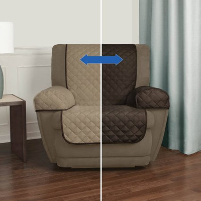 Maytex Mills Mainstays Reversible Microfiber Fabric Pet/Furniture Recliner Chair Cover