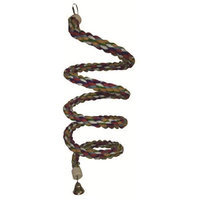 A & E Cage HB556 Extra Large Rainbow Cotton Rope Boing with Bell