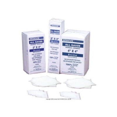 AMD-Ritmed Premium Gauze Sponges, Gze Spng 2X2 12-Ply Nstrl -Sp, (1 CASE, 8000 EACH)
