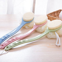 GREENANTS Easy Lotion Applicator -Back Scrubber- Long Handled Exfoliating Bath & Shower Body Brush - Men & Women , Colour: Blue, Pink, Green - Set of 3