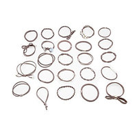 24pcs Fashion Elastic Hair Ties Hair Ring Elastic Bands Ribbon Ponytail Holders Headband Hair Accessories for Ladies Women Girls DIY Hairstyle Brown