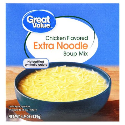 Great Value Chicken Flavored Extra Noodle Soup Mix