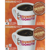 Dunkin' Donuts Hot Bevrage K-Cups (Original Blend, Two Boxes (24 Pods)