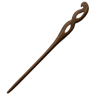 LiveZone Fashion Hair Decor Chinese Traditional Style Women Girls Lady Wood Hair Stick Pins Fork Hairpin Wooden Hair Ornament Making Accessory 7 Inches with Glasses Shape